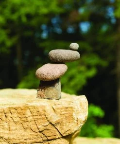 Happy Gardens Statues 4 Stone Slanted Cairn Garden Statue