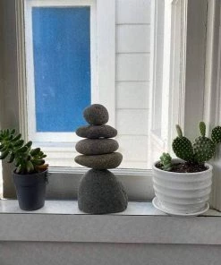 Happy Gardens 5-Stone Cairn Garden Statue