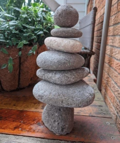 Happy Gardens Statues 7-Stone Cairn Garden Statue