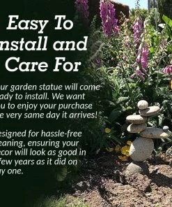 Happy Gardens 8 Stone Cairn Garden Statue Statues