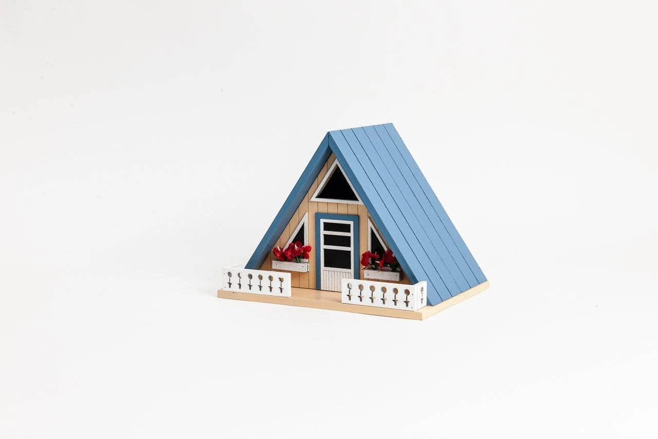 Happy Gardens Birdhouses/Baths A-Frame Cabin Birdhouse 4 Happy Gardens Birdhouses/Baths A-Frame Cabin Birdhouse