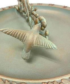 Happy Gardens Accessories Aluminum Hummingbird Sundial Bird Bath