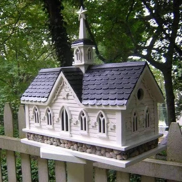 Happy Gardens Birdhouses/Baths Amish Barn Bird House 3 Happy Gardens Birdhouses/Baths Amish Barn Bird House