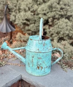 Happy Gardens Antique Blue Watering Can