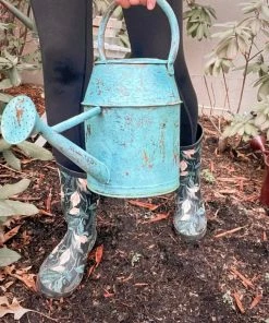 Happy Gardens Antique Blue Watering Can