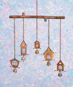Happy Gardens Mobiles & Wind Chimes Bamboo Bird House Wind Chime