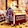 Happy Gardens Barn Advent Calendar Birdhouse Birdhouses/Baths