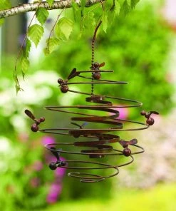 Happy Gardens Bees (Double) Spiral Garden Ornament