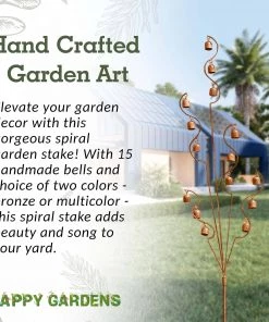Happy Gardens Bell Spiral Garden Stake