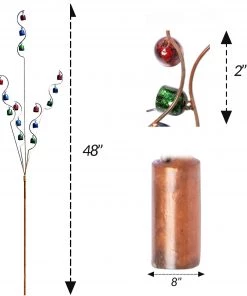 Happy Gardens Bell Spiral Garden Stake Multicolor