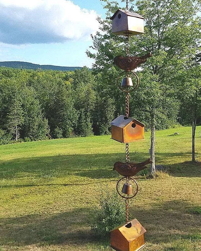 Happy Gardens Bird House And Birds Garden Ornament 4 Happy Gardens Bird House And Birds Garden Ornament