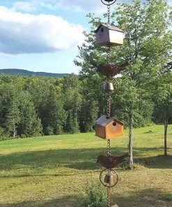 Happy Gardens Bird House And Birds Rain Chain