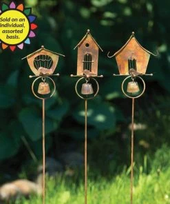 Happy Gardens Garden Stakes & Rain Gauges Bird House Garden Decor Stakes