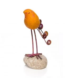 Happy Gardens Bird On River Stone Statues