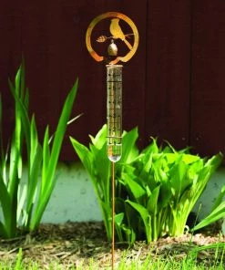 Happy Gardens Bird Rain Gauge Stake Garden Stakes & Rain Gauges