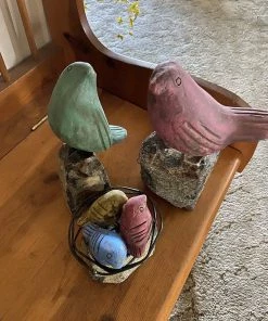 Happy Gardens Birds On Rocks Garden Statue Statues