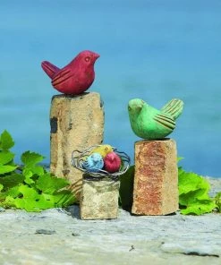 Happy Gardens Birds On Rocks Garden Statue Statues
