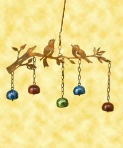 Happy Gardens Mobiles & Wind Chimes Birds W/Bells Multicolor Wind Chime