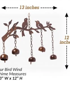 Happy Gardens Mobiles & Wind Chimes Birds W/Bells Wind Chime 11 Happy Gardens Mobiles & Wind Chimes Birds W/Bells Wind Chime