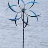 Happy Gardens Blue Feather Wind Spinner, 15"