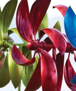 Happy Gardens Blue Feather Wind Spinner, 22" Wind Spinners