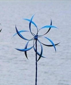 Happy Gardens Blue Feather Wind Spinner, 22" Wind Spinners