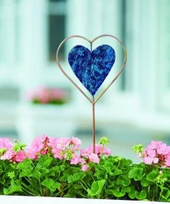 Happy Gardens Garden Stakes & Rain Gauges Blue Heart Disc Garden Stake