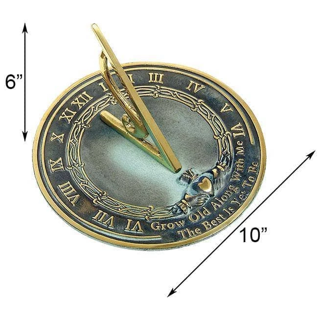 Happy Gardens Brass Grow Old With Me Sundial 5 Happy Gardens Brass Grow Old With Me Sundial