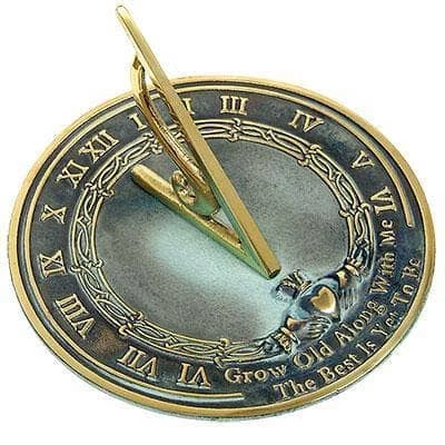 Happy Gardens Brass Grow Old With Me Sundial 3 Happy Gardens Brass Grow Old With Me Sundial