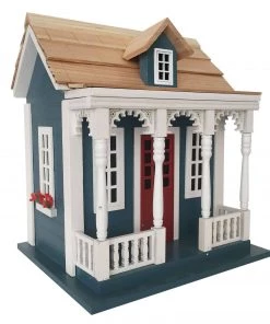 Happy Gardens Bristol Cottage Birdhouse - Blue Birdhouses/Baths