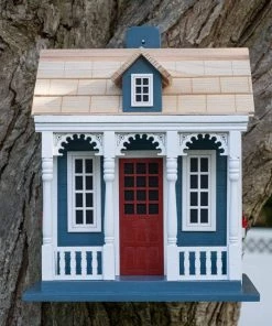 Happy Gardens Bristol Cottage Birdhouse - Blue Birdhouses/Baths
