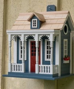 Happy Gardens Bristol Cottage Birdhouse - Blue Birdhouses/Baths