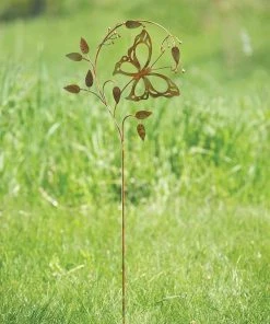 Happy Gardens Garden Stakes & Rain Gauges Butterfly On Branch Garden Stake