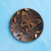 Happy Gardens Butterfly On Branch Raised Wall Decor Disc