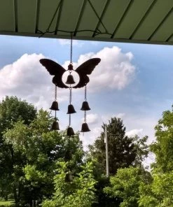 Happy Gardens Butterfly With Bells Wind Chime Mobiles & Wind Chimes