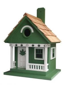 Happy Gardens Cannabis Cottage Birdhouse Birdhouses/Baths