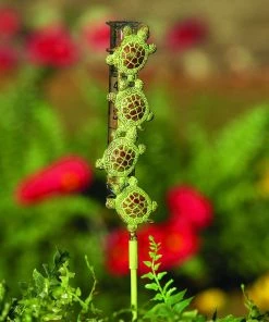 Happy Gardens Garden Stakes & Rain Gauges Cast Brass Turtle Rain Gauge