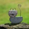 Happy Gardens Cat River Stone Garden Statue 2 Happy Gardens Cat River Stone Garden Statue
