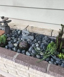 Happy Gardens Cat River Stone Garden Statue