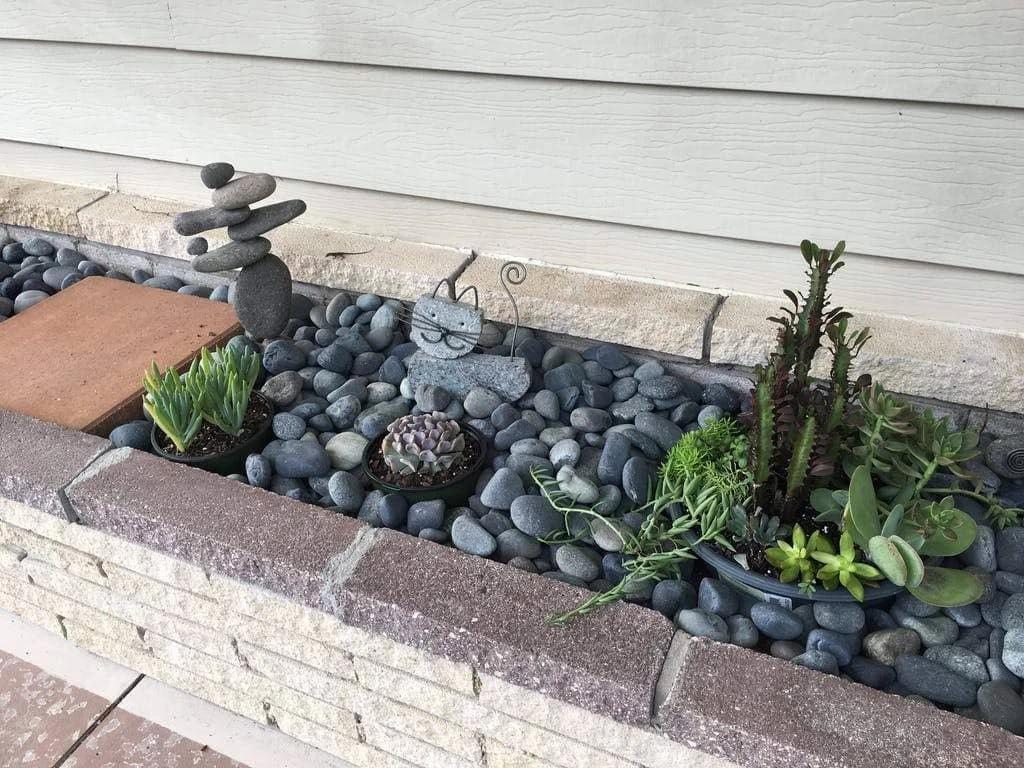 Happy Gardens Cat River Stone Garden Statue 4 Happy Gardens Cat River Stone Garden Statue