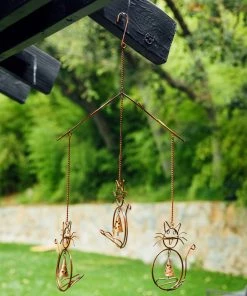 Happy Gardens Cats W/Bells Wind Chime Mobiles & Wind Chimes