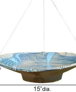 Happy Gardens Birdhouses/Baths Ceramic Bird Bath, Large