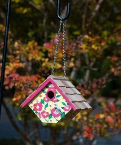 Happy Gardens Birdhouses/Baths Cherokee Rose Printed Wren Birdhouse