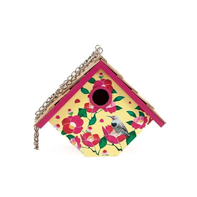 Happy Gardens Birdhouses/Baths Cherokee Rose Printed Wren Birdhouse 5 Happy Gardens Birdhouses/Baths Cherokee Rose Printed Wren Birdhouse