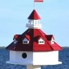 Happy Gardens Birdhouses/Baths Chesapeake Bay Lighthouse Bird House