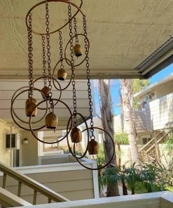 Happy Gardens Circle With Bells Spiral Mobile