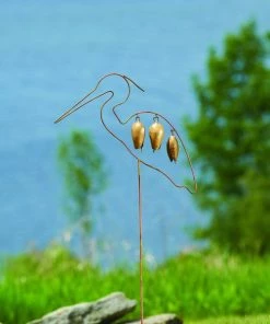 Happy Gardens Garden Stakes & Rain Gauges Crane With Bells Garden Stake