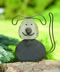 Happy Gardens Statues Dog River Stone Garden Statue