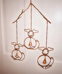 Happy Gardens Dogs W/Bells Wind Chime Mobiles & Wind Chimes