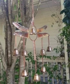 Happy Gardens Mobiles & Wind Chimes Dragonfly With Bells Wind Chime